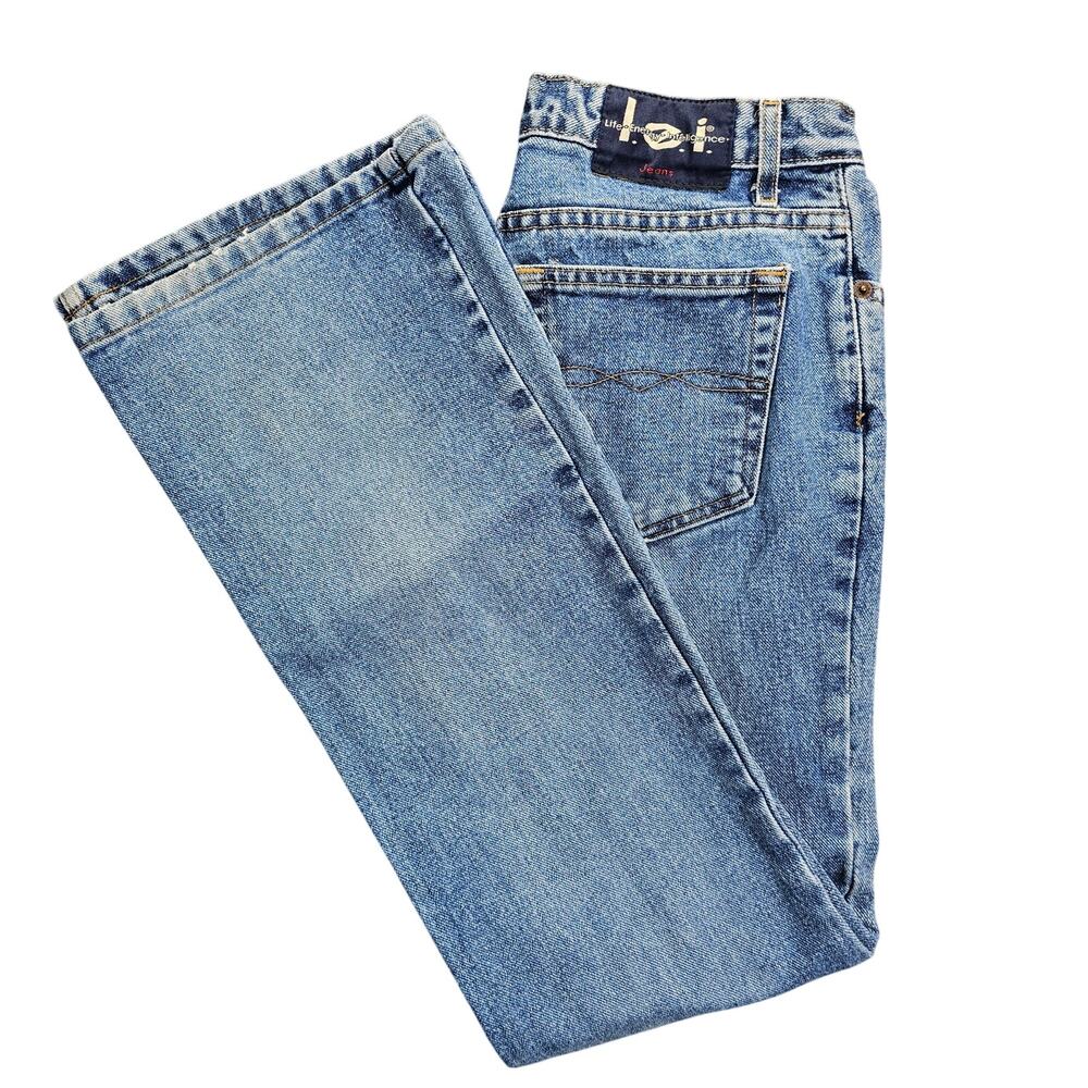 LEI Jeans Womens Size 5 Bootcut Flair Mid Rise 31" Inseam Light Wash Y2K
